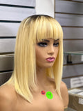 HD 12” bob glueless closure wig