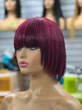 HD 12” bob glueless closure wig